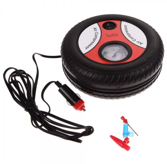 Tecfino The shape like tire/Round and black electric inflator/car air pump