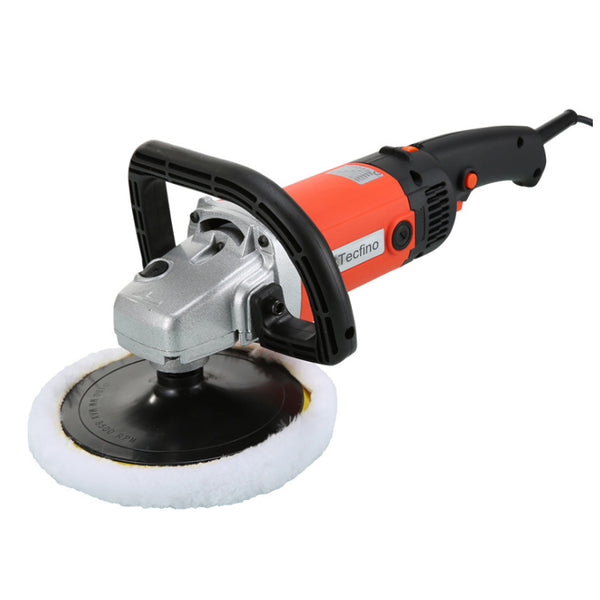 Tecfino Rotary Car Polisher 8 Variable Speed 1400W High Power Car Polishing Machine For Car Paint Care Polishing Waxing Free Pad Bonnet