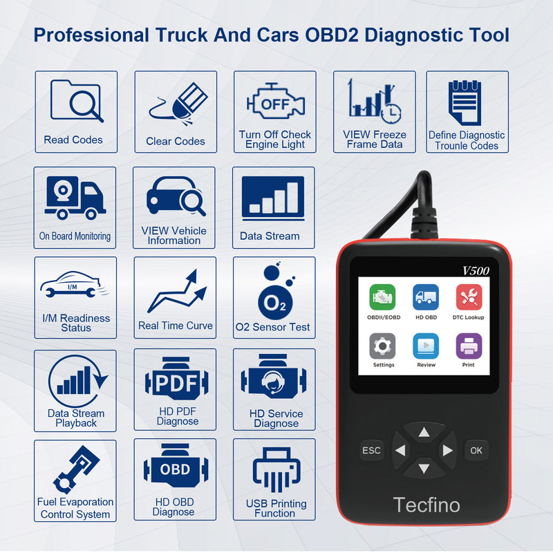 Tecfino Auto Diagnostic tool for All Cars and Trucks