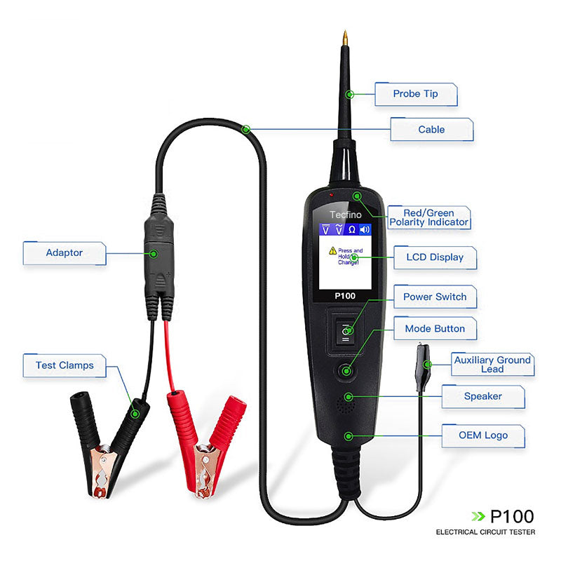 Tecfino 12V/24V Power Probe Car Circuit Tester