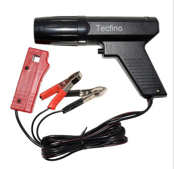 Tecfino Ignition Timing Light, 12V Strobe Lamp Inductive Petrol Engine Timing Gun Automotive Tool for Car Motorcycle Marine