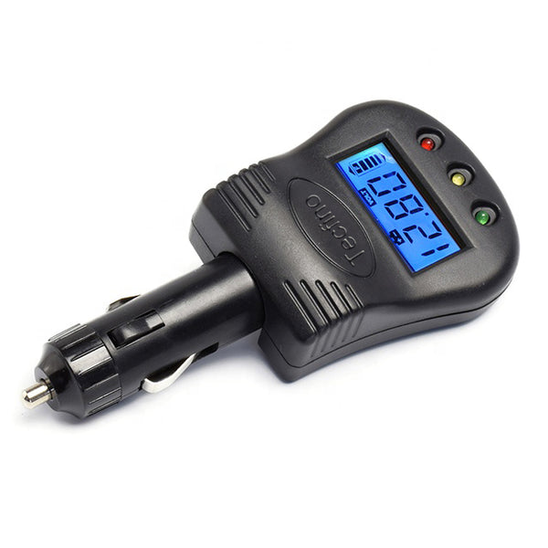 Tecfino Car battery capacity tester LCD display voltage meter, battery monitor