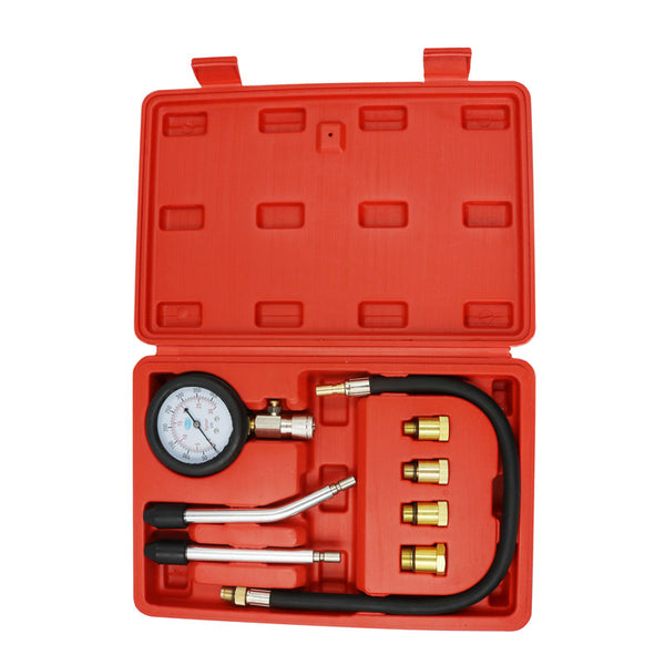 Tecfino 8pcs Automotivo tester Automotive Engine testing Gauge Tool Car Cylinder Compression pressure test Tool Kit