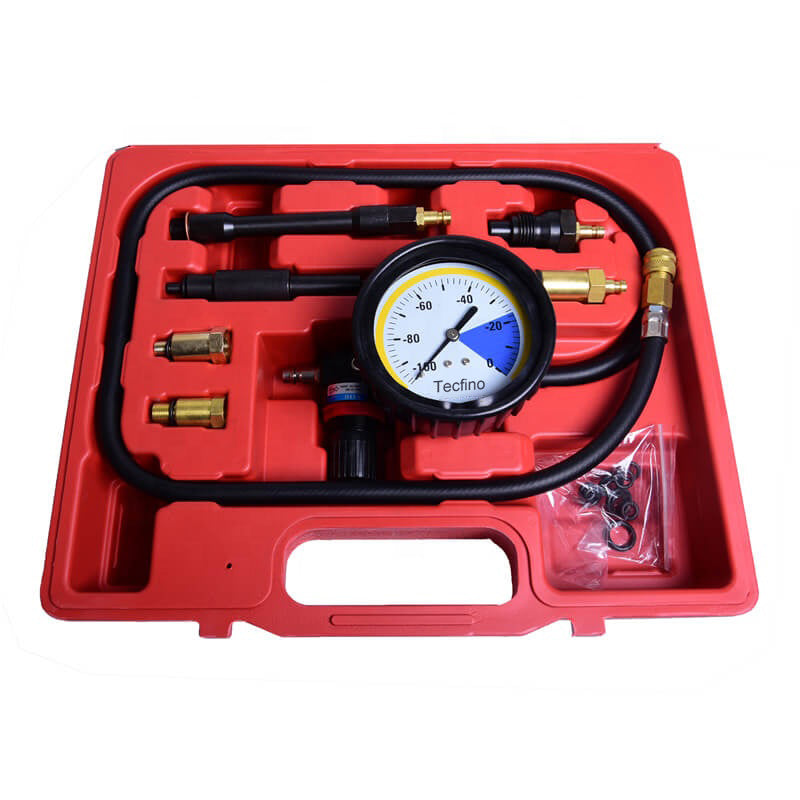 Tecfino Automotive Diesel Gasoline Engine Cylinder Pressure Compression Tester Gauge Tool Kit SE1922