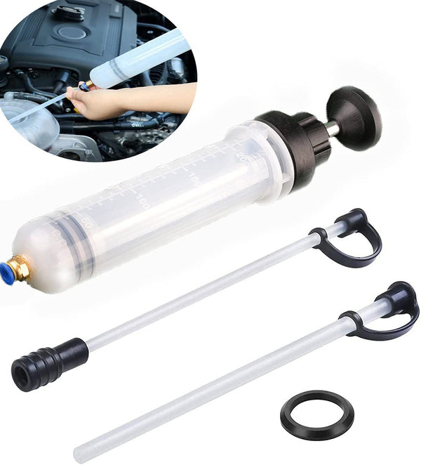 Tecfino 200cc Fluid Extractor Fluid Syringe Pump Manual Suction Vacuum Fuel Car Transfer Extraction&Fill Pump