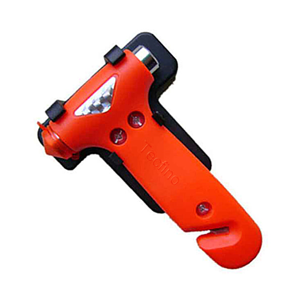 Tecfino Emergency tool car seat belt cutter window breaker with pedestal