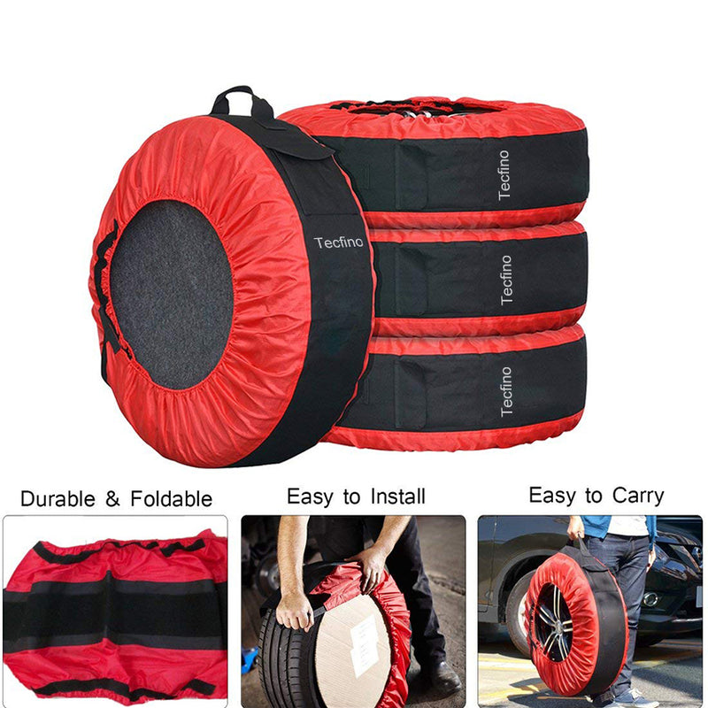 Tecfino Spare Tire Cover Winter And Summer Car Tire Storage Bag