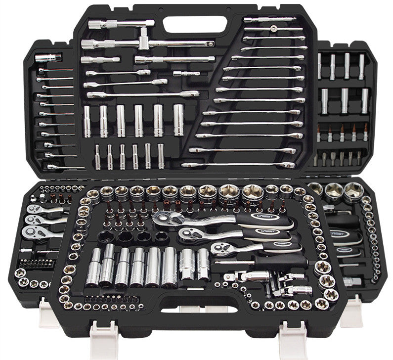 Tecfino Hand socket wrench set auto repair kit socket tool set car tire repair kit