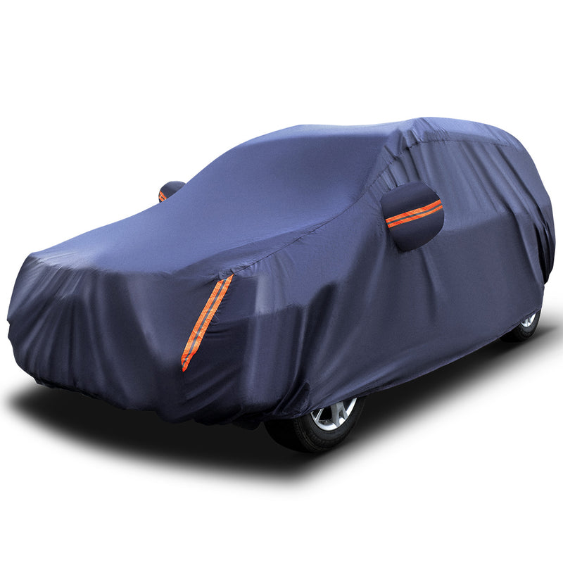 Tecfino General-purpose full-vehicle cover is waterproof and UV-resistant suitable for SUVs under 177"L, dark blue