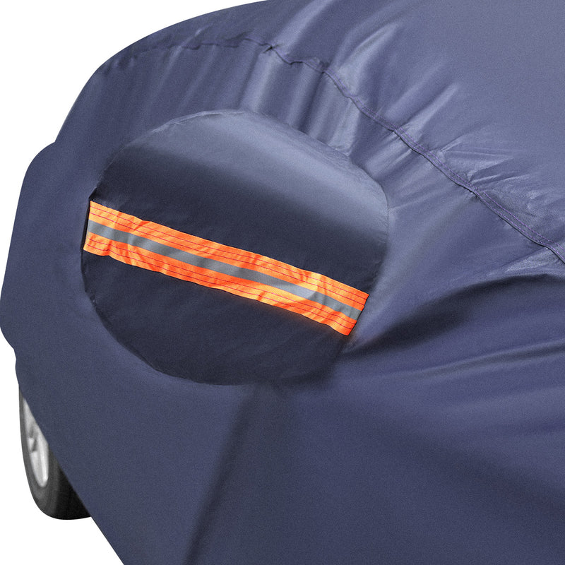 Tecfino General-purpose full-vehicle cover is waterproof and UV-resistant suitable for SUVs under 177"L, dark blue